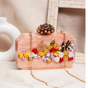 Bolso de Mano de Resina Epoxi, Bolso de Mano de Moda para Mujer de Calidad con Estilo Elegante, Bolso de Mano de la India - Product Image 1