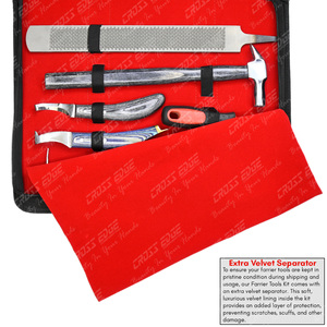 Kit de herramientas de equipo Farrier de alta calidad, herramientas de recorte, pinza de pezuña de 15 ", remachador equino, martillo de conducción, remachador de uñas de herradura - Product Image 4