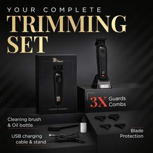 Tondeuse à Cheveux Professionnelle Noire avec Lames en Céramique et Acier Inoxydable, Électrique USB, Étanche, pour Barbes, Usage Domestique et Hôtelier - Product Image 2