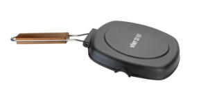 <b>Outdoor</b> Bbq Induction Bottom 20Cm Diameter Die Cast Square Fordable Wooden Handle Simple Nonstick <b>Grilling</b> Pan - Product Image 2