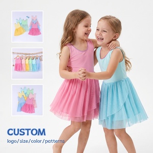 Vestido de Verano para Niñas, Vestido de Yoga Personalizado con Dobladillo Bordado, Pantalones Cortos Integrados, Transpirable para Gimnasio y Tenis, MOQ Bajo - Product Image 1