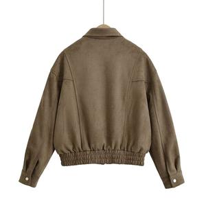 เสื้อแจ็คเก็ตมอเตอร์ไซค์หนังแกะแบบเย็บลายสไตล์วินเทจ แขนยาว แฟชั่นใหม่ฤดูใบไม้ร่วงปี 2025 สำหรับผู้หญิง ระบายอากาศได้ดี - Product Image 6