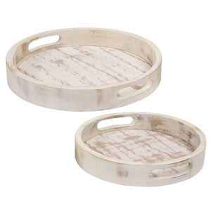 Plateau en bois massif plateau organisateur de cuisine pour plateau de service plateau de service décoration de Table plateaux de service en bois - Product Image 2