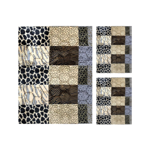 Tapis Shufu en mousse haute densité, anti-allergique, en polyester, à pois rectangulaires, antidérapant, pour aspirateur, design gaufré doux, pour la maison et le bureau - Product Image 2