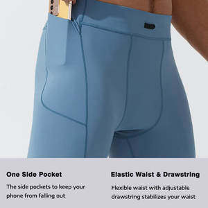 Shorts de course pour hommes en spandex/polyester respirant léger à séchage rapide de nouvelle conception, best-seller - Product Image 3