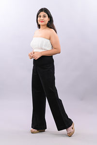 Pantalon ample en coton vintage pantalon indien à la mode pantalon sarouel uni en coton fait à la main pour femmes pantalon de yoga décontracté - Product Image 2