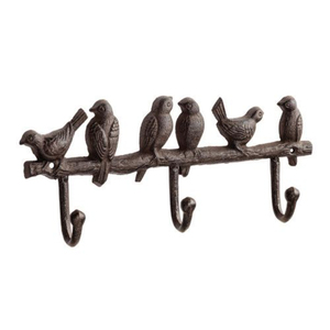 Vintage Wrought Iron Metal Wall <b>Hooks</b> Black Coated Eco-Friendly Adjustable for Home Living Room Bathroom Decorations Clothing - Product Image 2