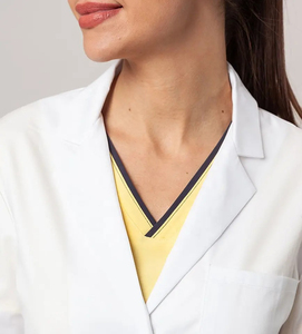 Uniformes médicos de manga larga blancos personalizados unisex, OEM bata de laboratorio, jersey de tela con logotipo personalizado, uniformes médicos de hospital al por mayor - Product Image 6