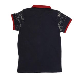 T-shirt polo à manches courtes pour garçons - Bleu marine - Product Image 2