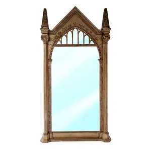 HARRY POTTER Reproducción a tamaño completo del espejo mágico de Harry Potter con marco de madera de Lima finamente tallado de alta calidad.