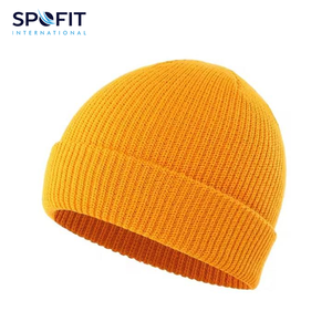 Otoño cálido de una sola capa Jacquard Beanie para Unisex personalizable transpirable impermeable 100% algodón al aire libre playa deportes alto - Product Image 4