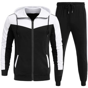 Conjunto Deportivo de Alta Calidad para Hombre, en Algodón Gris, Manga Larga, Cierre Completo, Informal, para Correr - Product Image 2