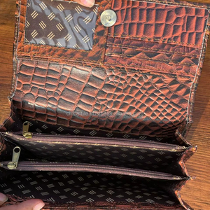 Pochette en cuir véritable Stylish Wallet Clutch Multi Card Holder Purse Clutch Credit Card Wallet Recycled Leather Clutch for Women's Use - Product Image 6