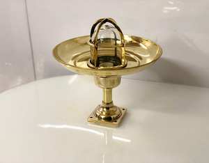 Antique Original Reclaimed Brass Old Ship Bulkhead Passage <b>Ceiling</b> <b>Light</b> With Big Shade GIFT ITEM - Product Image 4