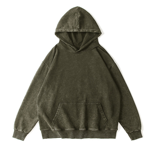 Sweat-shirts courts 100 % coton pour hommes, personnalisables avec logo brodé, ourlet épais, coupe oversize, pour l'hiver, unis, vente en gros - Product Image 6