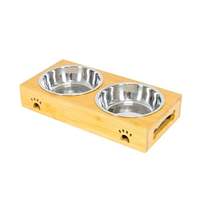 Bol pour animaux de compagnie en bois fabriqué à la main bol d'alimentation écologique abordable pour chiens chats et petits animaux nouveau Design accessoires pour animaux de compagnie