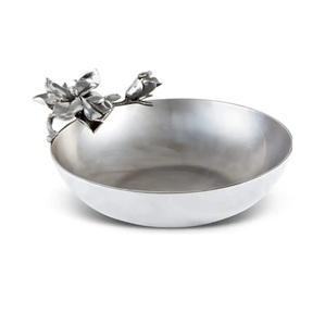 Bol à fleurs en aluminium sur support en métal Design unique Pièce maîtresse de table de luxe Décoration florale Bol à boules en métal sur support - Product Image 6
