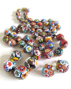 Versátil 8mm 4mm 10mm Negro Azul Púrpura CRISTAL MURANO Millefiori cuentas de vidrio elegante DIY artesanía entusiasta toque ovalado - Product Image 4