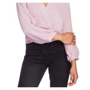 Women's Casual Pink Faux Wrap <b>Sweater</b> Breathable Soft <b>Cardigan</b> for Autumn <b>Long</b> Length Knitted Weave Front Logo Print Pattern - Product Image 3