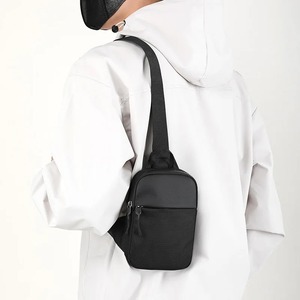 <b>Men</b> Waterproof Sling Chest Pack Fashion <b>Small</b> Black Crossbody Shoulder Zipper <b>Bag</b> <b>Travel</b> Workout Male Handbag - Product Image 3