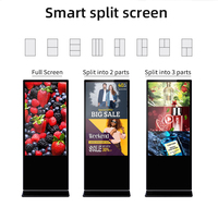 49-дюймовый 4K Mini-LED HD рекламный киоск с резистивным сенсорным экраном, напольный цифровой рекламный дисплей со встроенным CMS и LCD-экраном