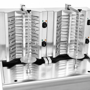 Máquina Eléctrica Comercial Doble para Shawarma de 10.8kW, Asador Doble para Doner Kebab, para Tiendas de Comida Rápida - Product Image 1