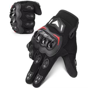 Gants de moto thermiques en cuir de vachette personnalisés pour hommes sécurité blindée doigt complet course équitation Sports de plein air protection - Product Image 1