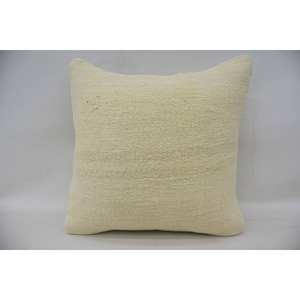 Almohada de lana de retazos Ikat Beige, diseño rústico de 16x16 pulgadas con patrones florales Vintage, estilo Premium portátil para Navidad - Product Image 1