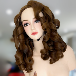 วิกผมแท้แบบมีลูกไม้ด้านหน้าสีน้ำตาลเด้งจากเวียดนาม100% - Product Image 4