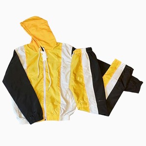 2025 Lightweight 100% <b>Nylon</b> <b>Shorts</b> Set Windbreaker Tracksuit Workout Zip up Hoodie and <b>Shorts</b> Contrast Color Unique Design Sets - Product Image 5