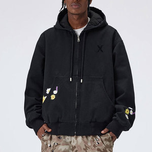 Sudadera con Capucha de Invierno con Cremallera Completa, Estilo Cómodo para el Día a Día, Bordado, 100% Algodón, Ecológica, Ligera, Cálida, Ropa Urbana - Product Image 3