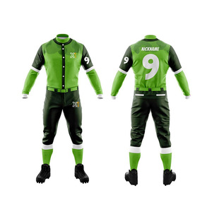 Uniforme de béisbol de alta calidad, conjunto de ropa deportiva, colores personalizables/logotipos, tela de poliéster 100%, uso en equipo transpirable antibacteriano - Product Image 1