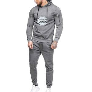 Survêtement pour homme 2 pièces sweat à capuche athlétique survêtements jogging décontracté ensembles - Product Image 1