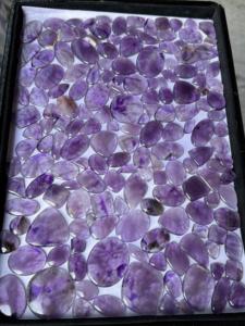 Cabochon d'améthyste naturelle Lot de gros pierre d'améthyste au poids avec différentes formes et tailles pour la fabrication de bijoux - Product Image 2