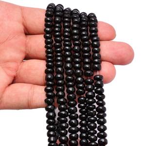 Perles rondes lisses en onyx noir naturel AAA de 5 à 7mm | Brin de 14 pouces | Perles en vrac en onyx noir semi-précieux pour bijoux - Product Image 2