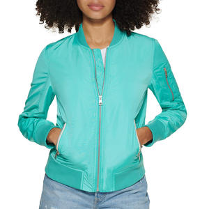 Veste softshell personnalisée OEM pour femmes, tissu léger en laine et polyester imperméable à fermeture éclair XL imprimé, tricoté au printemps et à l'automne - Product Image 1