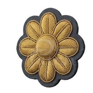 Wholesale Bullion Wire <b>Badge</b> Handmade Embroidery Patch Custom Decorative <b>Sewing</b> <b>Badge</b> For Hats Garments Crafts Accessories - Product Image 3