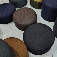 Gorro de Oración Musulmán Bordado Personalizado Bukhari Tupi de Calidad de Exportación, 100% Algodón, Tela de Malla, Formal, Ajustable, para las Cuatro Estaciones