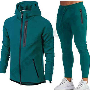 Men Tracksuit Two Piece Set Long <b>Sleeve</b> Zip Jacket With Jogger Pants Casual Sportswear Outfit <b>For</b> <b>Gym</b> Running Daily Wear - Product Image 5