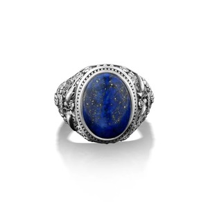 Men's Agate Sterling <b>Silver</b> Hook Shape Vintage Bezel Setting Black Rhodium Plated Wedding <b>Statement</b> <b>Ring</b> - Product Image 6