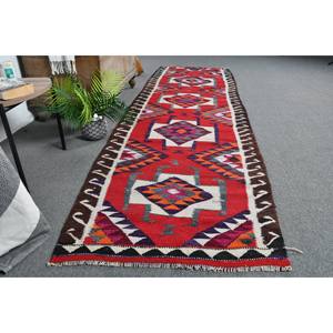 Alfombra de lana roja 9x12 turca Vintage, rectángulo de área grande con respaldo de látex de 10mm de espesor, retales tradicionales para habitación de pasillo - Product Image 4