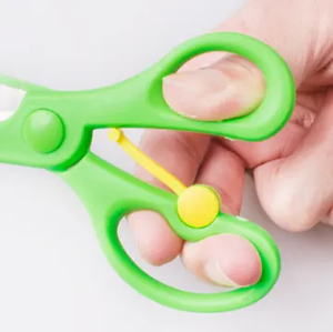 กรรไกรสเตนเลสสตีลพร้อมใบมีดปลายแหลมเพื่อความปลอดภัยเครื่องเขียนชิ้นแรกสำหรับนักเรียนเด็กเล็ก - Product Image 5