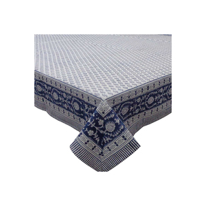 Productos más vendidos Mantel de Navidad Bloque de mano Impreso Artesanía atemporal Manteles de algodón puro Venta - Product Image 1