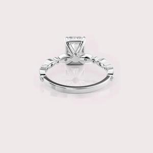 แหวนหมั้นเพชรทรงเรเดียนท์ที่ได้รับการรับรองจาก IGI เพชรสร้างในห้องปฏิบัติการ ตัวเรือนเงินแท้ 925 ประดับด้วยเพชรทรงมาร์คีส์ - Product Image 4