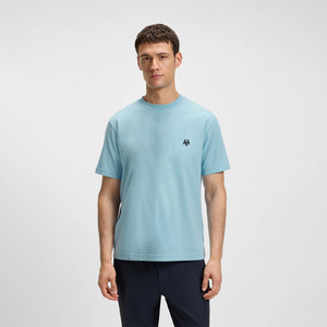 เสื้อยืดผู้ชายแบบคลาสสิกเสื้อยืดผ้าฝ้าย100% สีฟ้าครามผลิตโดยผลิตภัณฑ์ huzaifa - Product Image 1