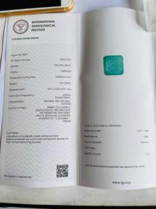 Piedra preciosa de corte de Esmeralda colombiana Natural de calidad AAA con certificado IGI, excelente brillo, bonito Color verde, piedra preciosa suelta perfecta - Product Image 4