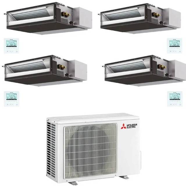 Mitsubishi SEZ-MDA Quad Split Ducted Air Conditioner 10001-12000 BTU Inverter MXZ-4F80VF4 A++ R32 Household Electric