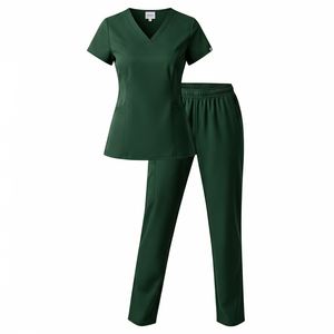 Uniformes de gommage personnalisés de qualité supérieure pour les salons de beauté pour femmes en milieu hospitalier Stretch Cartoon V N0eck Scrubs Printed Scrub Tops - Product Image 2