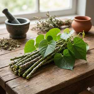 Poudre de Tinospora Cordifolia (Giloy) cultivée à l'état sauvage, extrait végétal sous vide pour une fraîcheur optimale - Product Image 2
