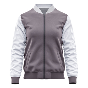 แจ็กเก็ตเบสบอลปักอักษรเลตเตอร์แมนสำหรับผู้ชายผู้หญิงสไตล์ลำลองเสื้อคลุมผ้าแคนวาสแบบเย็บปะติดผ้าแคนวาส - Product Image 5